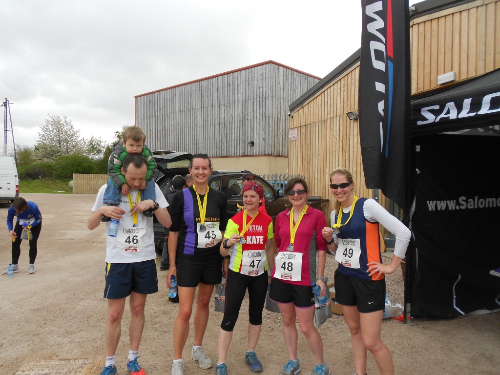 Our running team (and running team offspring) after the race.