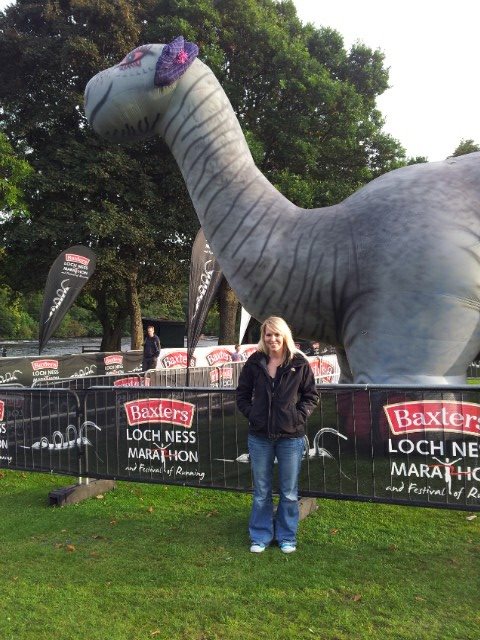 All checked in and ready to go, secretly wishing Nessie would emerge and tow me to the finish line!
