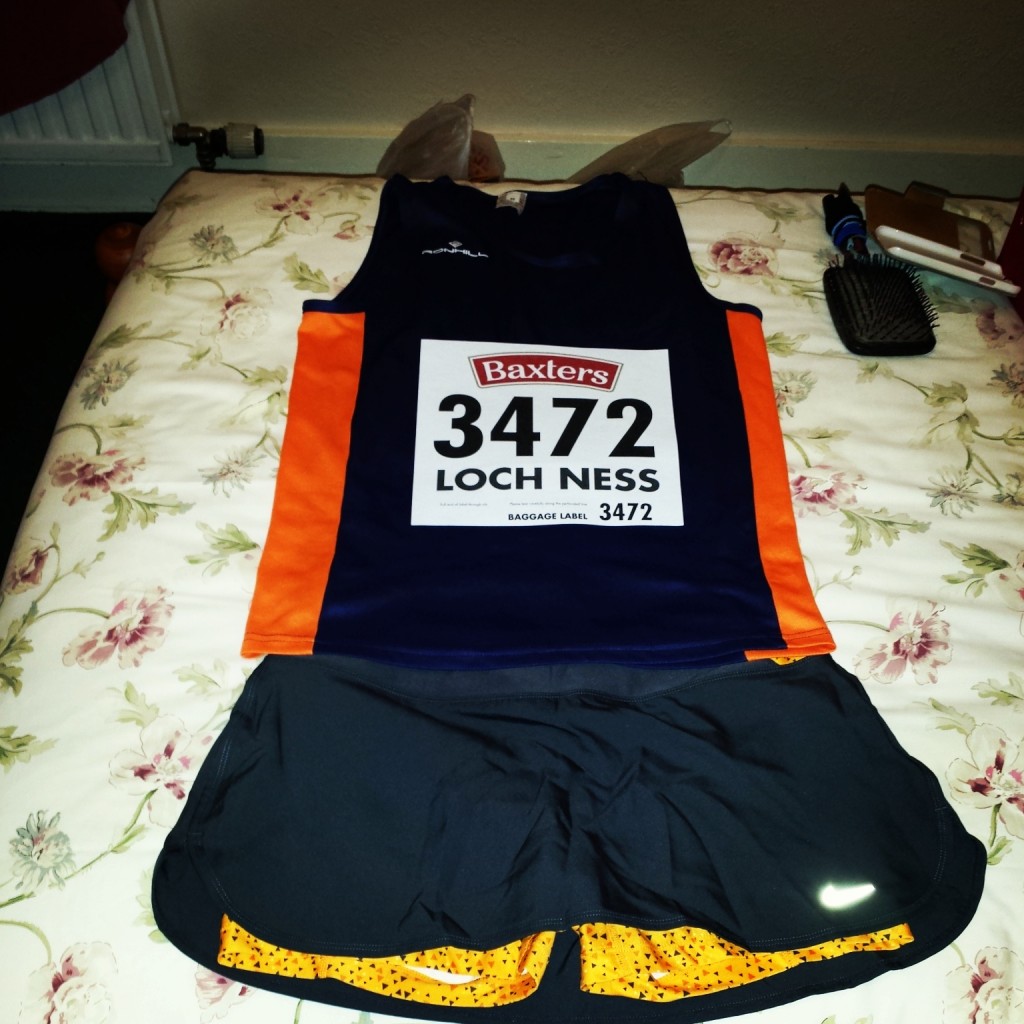 Kit ready, including my running skirt in club colours!!
