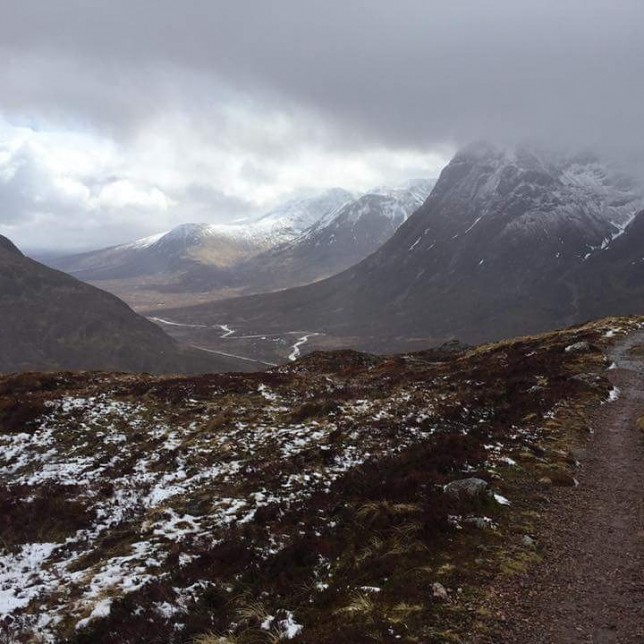 At the top of the Devil's staircase in the snow. The run that had 4 seasons in one day!