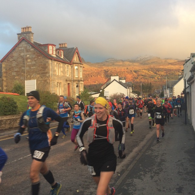 Heading up the main road at the start. Photo - Alison Downey